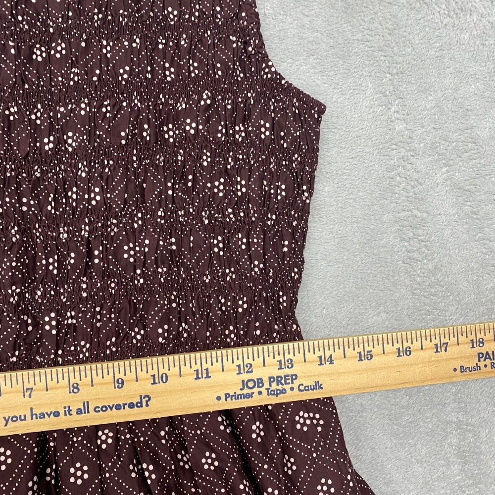 Madewell Dress Small The Melody Smocked Midi Daisy Print Dusty Plum Cotton NV483 - Picture 9 of 15